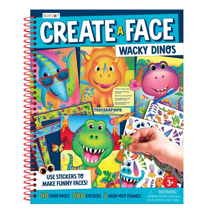 Create a Face sticker activity book children's paperback, imported from the UK