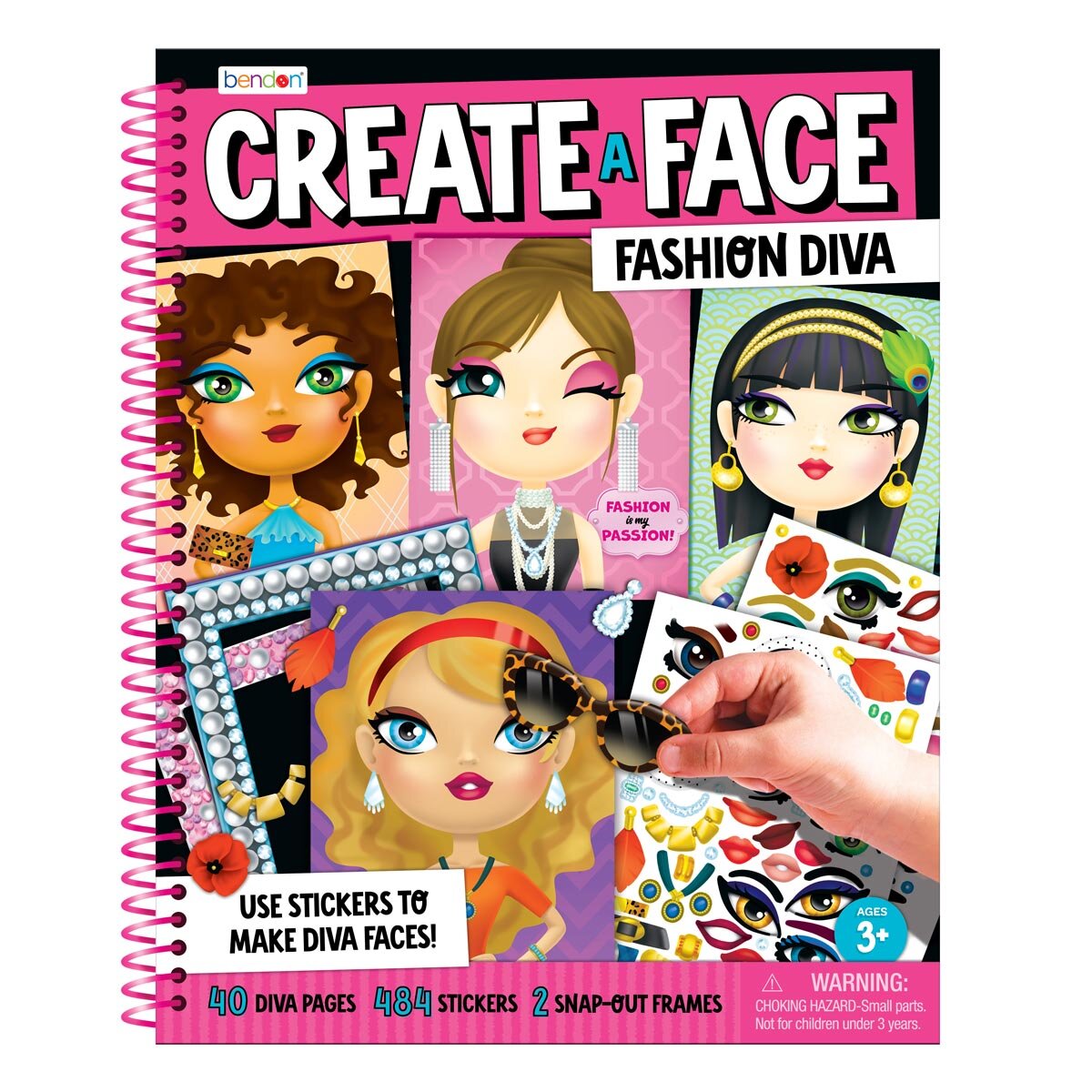 Create a Face sticker activity book children's paperback, imported from the UK