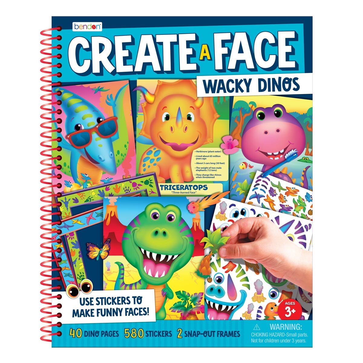 Create a Face sticker activity book children's paperback, imported from the UK