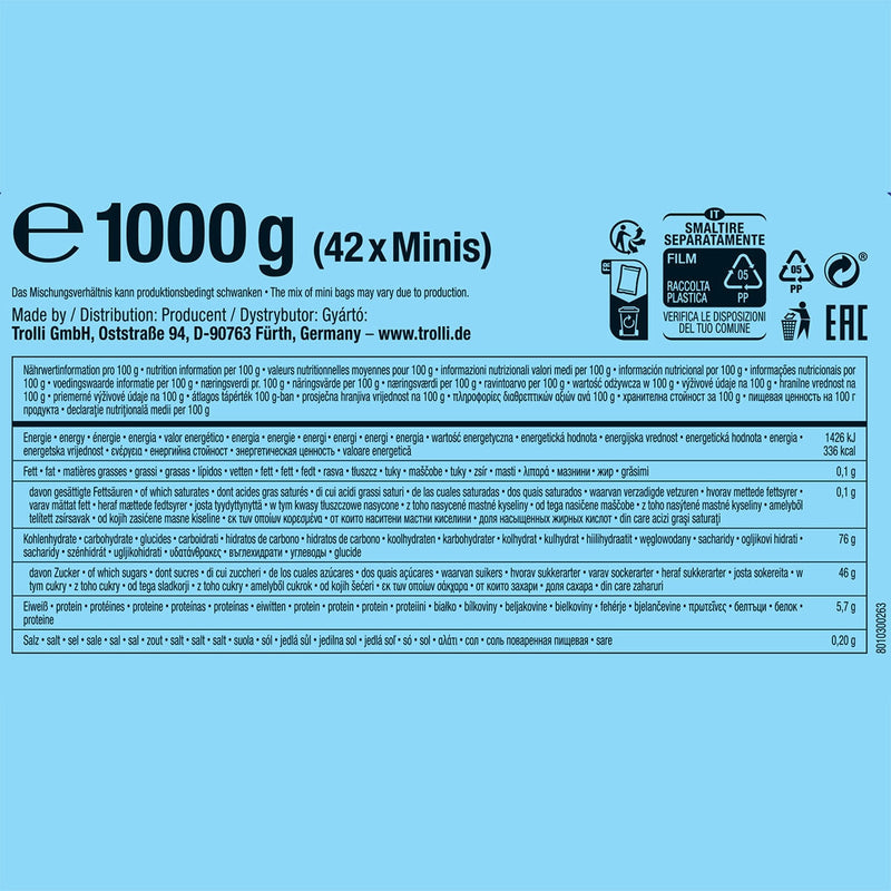 Trolli all-in-one sweet mix variety pack in a 1kg bag (British brand)