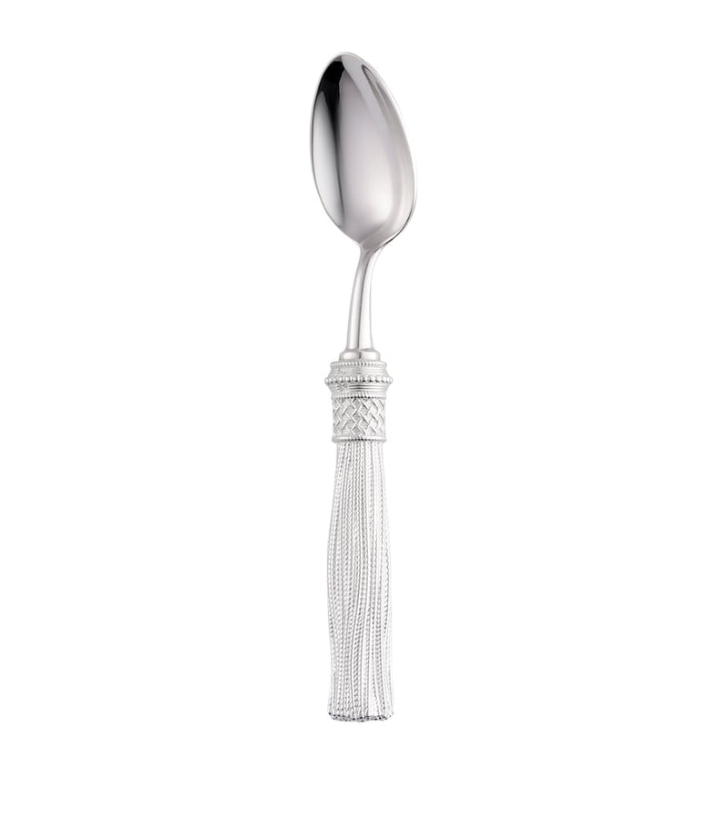 Christofle Pompon silver-plated 2-piece coffee spoon set - British product
