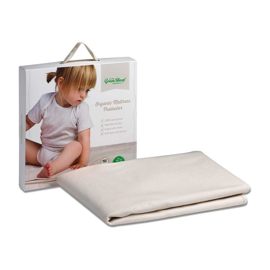 The Little Green Sheep Waterproof Cot Mattress Protector - 60 x 120cm