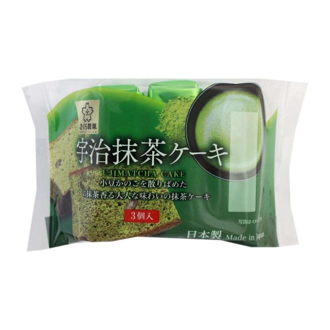 Sakura Seika Uji matcha castella cake 3 pack (Japanese brand)