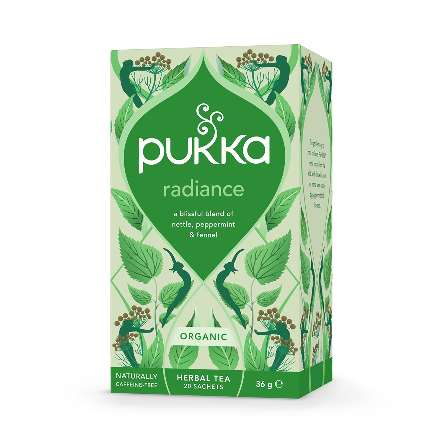 Pukka Organic Radiance tea bags 20, imported from the UK