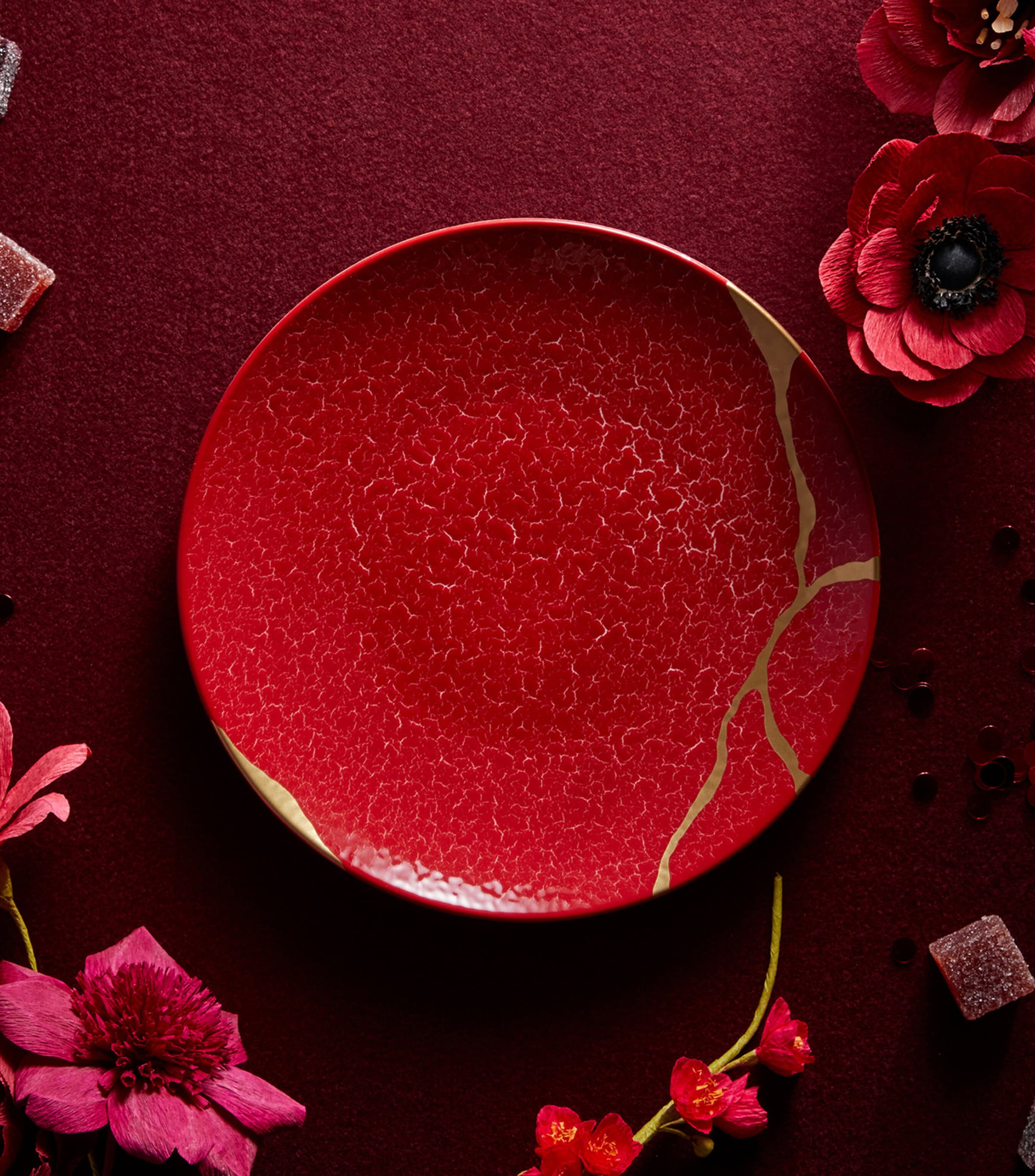 Bernardaud Kintsugi Rouge Empereur dessert plate 21cm - British product