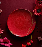 Bernardaud Kintsugi Rouge Empereur dessert plate 21cm - British product