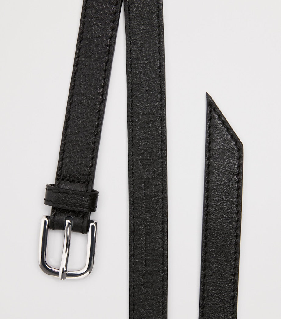 Eleventy Gürtel aus genarbtem Leder 2cm, importiert aus dem Vereinigten Königreich
