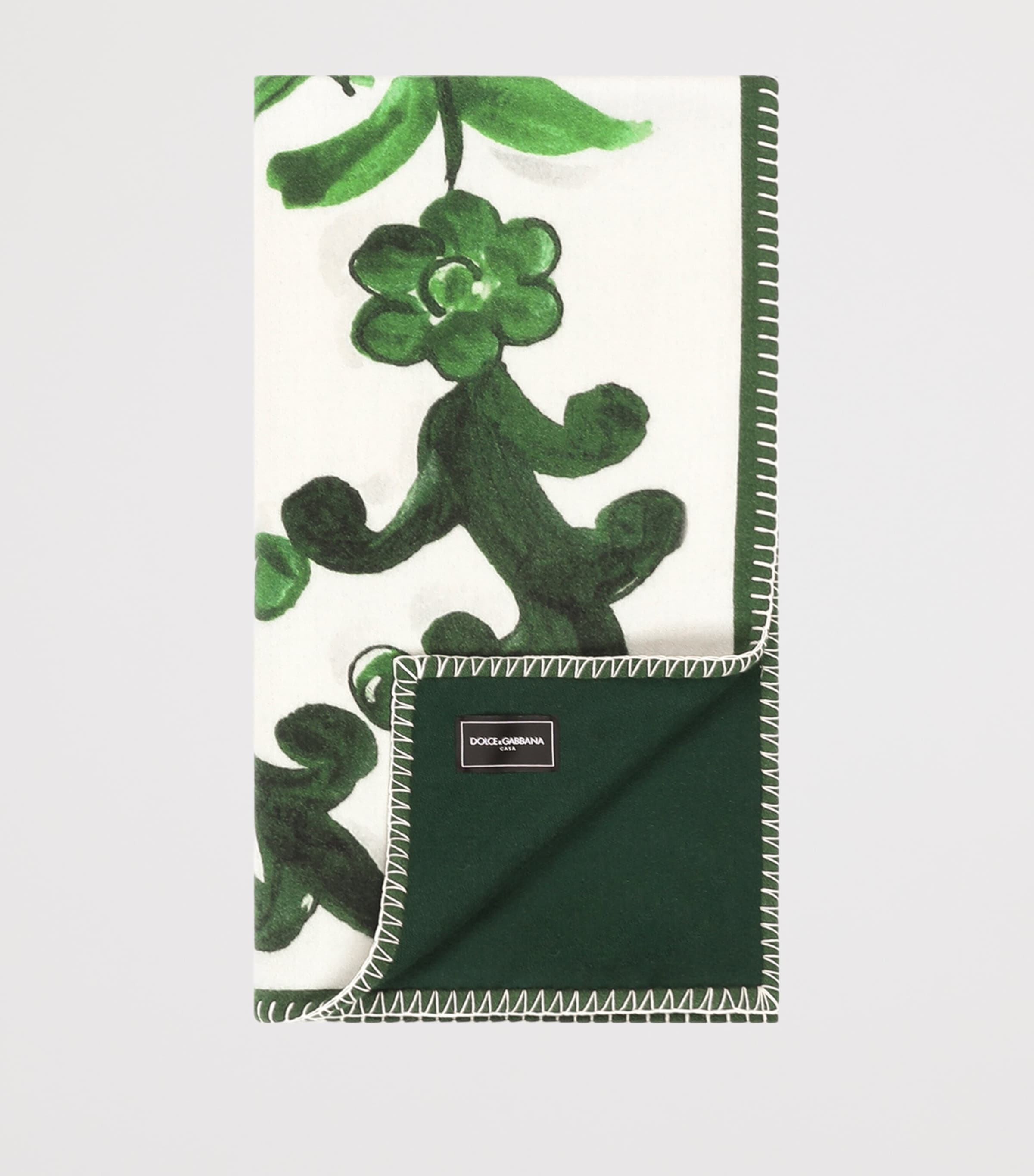 Dolce&Gabbana Casa wool-silk Majolica print throw 140cm x 180cm - British product