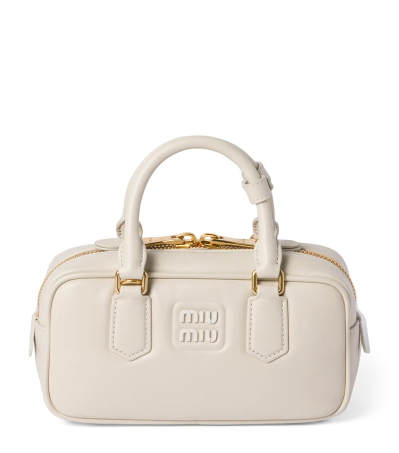 Miu Miu Arcadie top-handle leather bag, imported from the UK