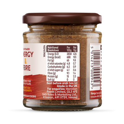 Beurre de noisettes naturel Meridian, noisettes entières 170g