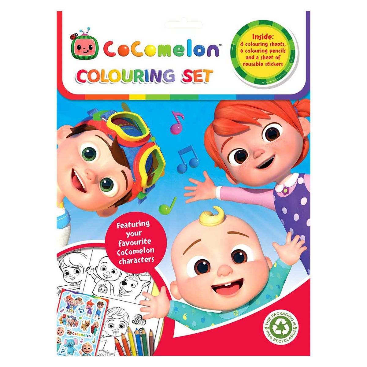 Cocomelon Colouring Set 2 Suncare & Travel Boots   