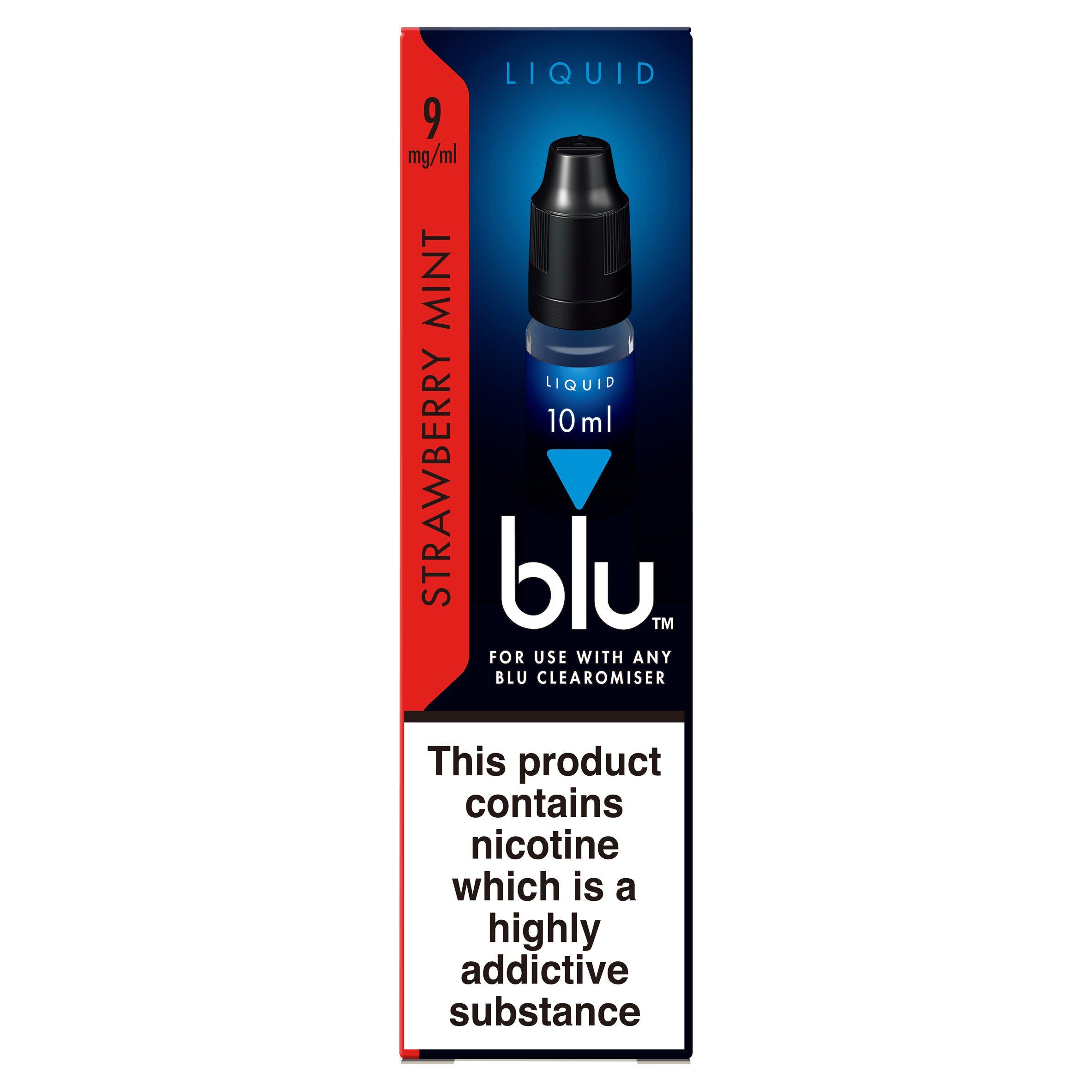 blu Strawberry Mint Liquid 10ml 9mg/ml Electronic cigarettes Sainsburys   