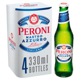 Peroni Nastro Azzurro Beer Lager Bottles 4x330ml All beer Sainsburys   