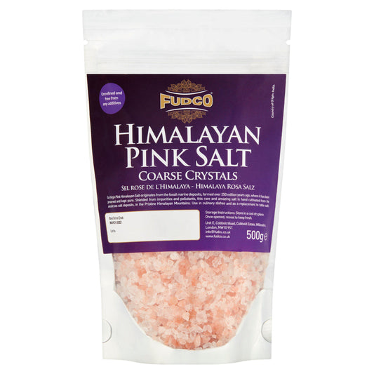 Fudco Himalayan Pink Salt Coarse 500g Salt & pepper Sainsburys   