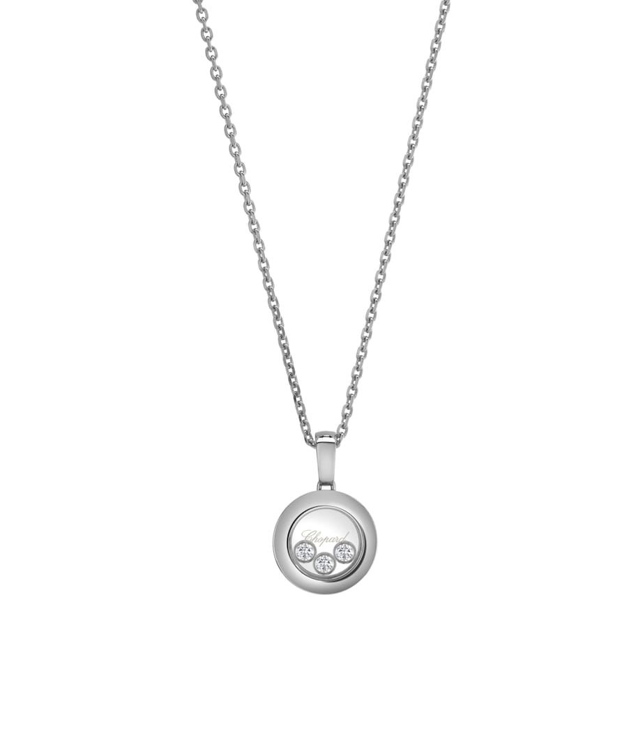 Chopard white gold Happy Diamonds pendant necklace (British brand)