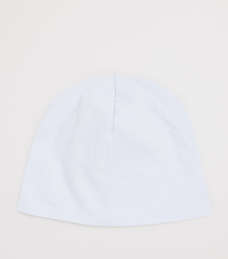 Story Loris cotton baby hat with bear design (British brand)