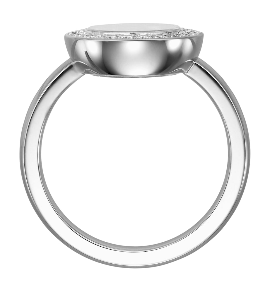 Chopard white gold diamond ring, Happy Diamonds collection, imported from the UK
