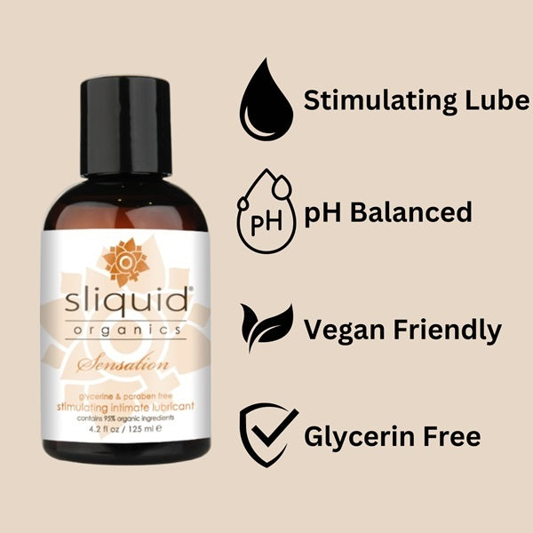 Sliquid Organics Sensations stimulating lubricant 125ml, UK version