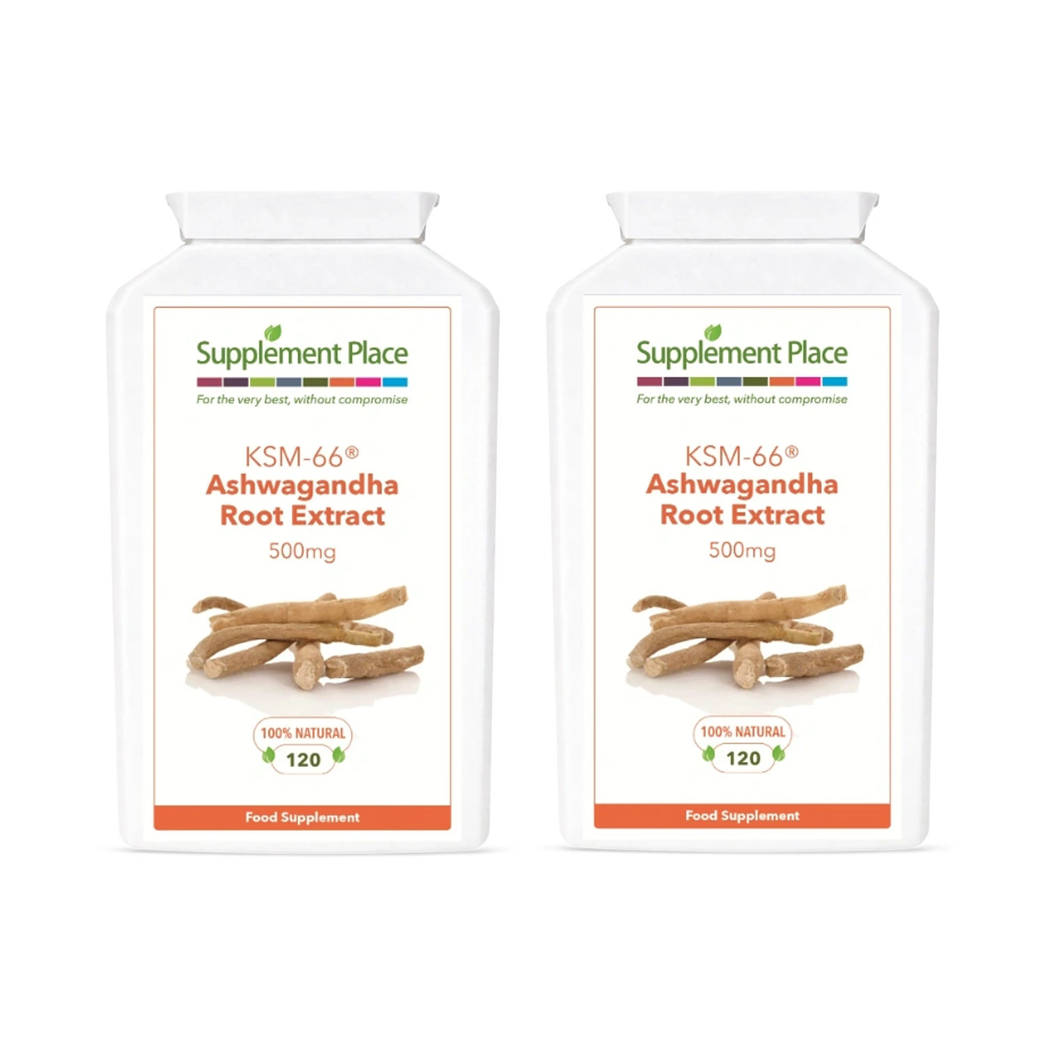 Supplement Place Ashwagandha KSM-66 root extract 500mg 240 capsules - British product