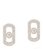 Messika So Move rose gold diamond pavé earrings - British product