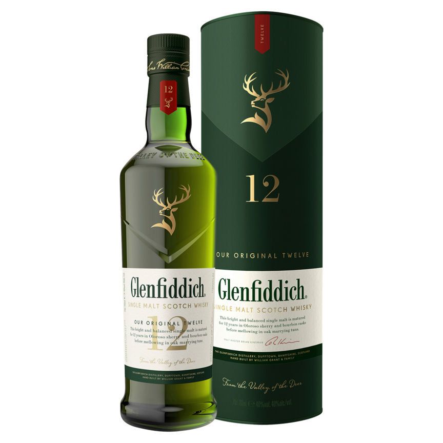 Glenfiddich Single Malt Scotch Whisky 12 Years Old Liqueurs & Spirits ASDA   