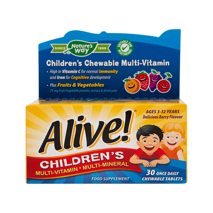 Nature's Way Alive! Children's Chewable Multi-Vitamin 30 Tablets Kid's & Teen's Multivitamins Holland&Barrett   