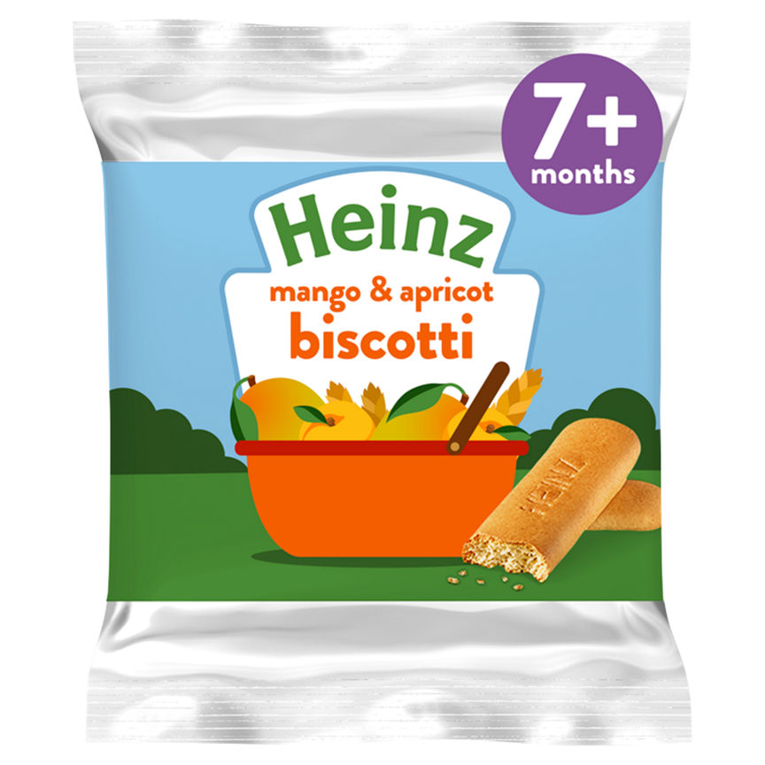 Heinz So Yummy Mango & Apricot Biscotti Baby Food Snacks 7+ Months 60g