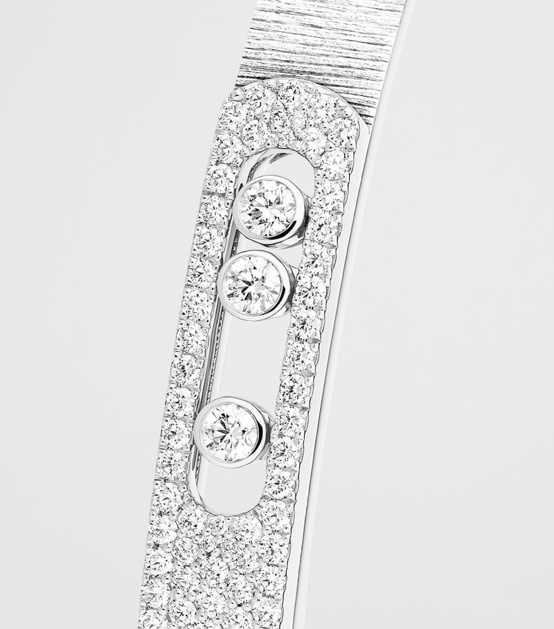 Messika Move Noa diamond white gold bangle 1.20ct, imported from the UK