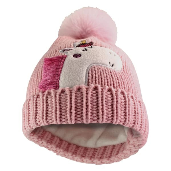 Sock Snob kids unicorn beanie hat with pom pom, UK version