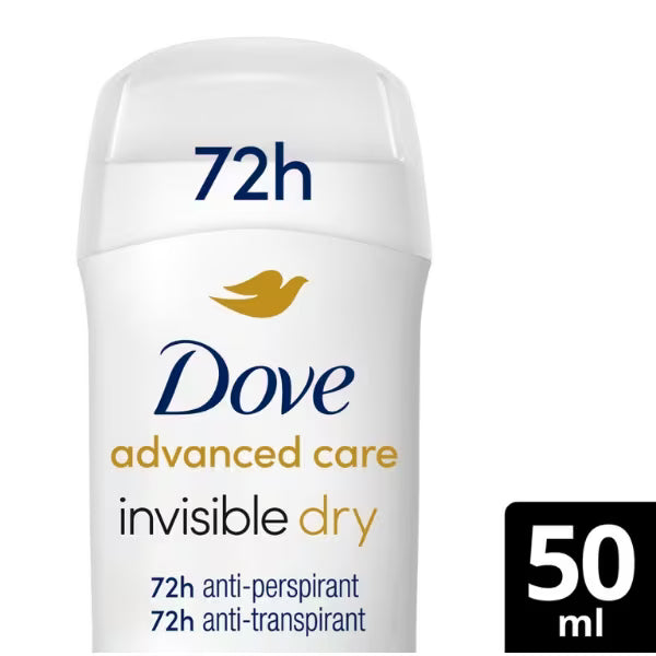 Dove Advanced Care Invisible Antiperspirant Stick 50ml - British product