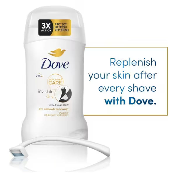 Dove Advanced Care Invisible Antiperspirant Stick 50ml - British product