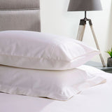 Belledorm 600 thread count cotton sateen white pillowcase pair 50x75cm (British brand)