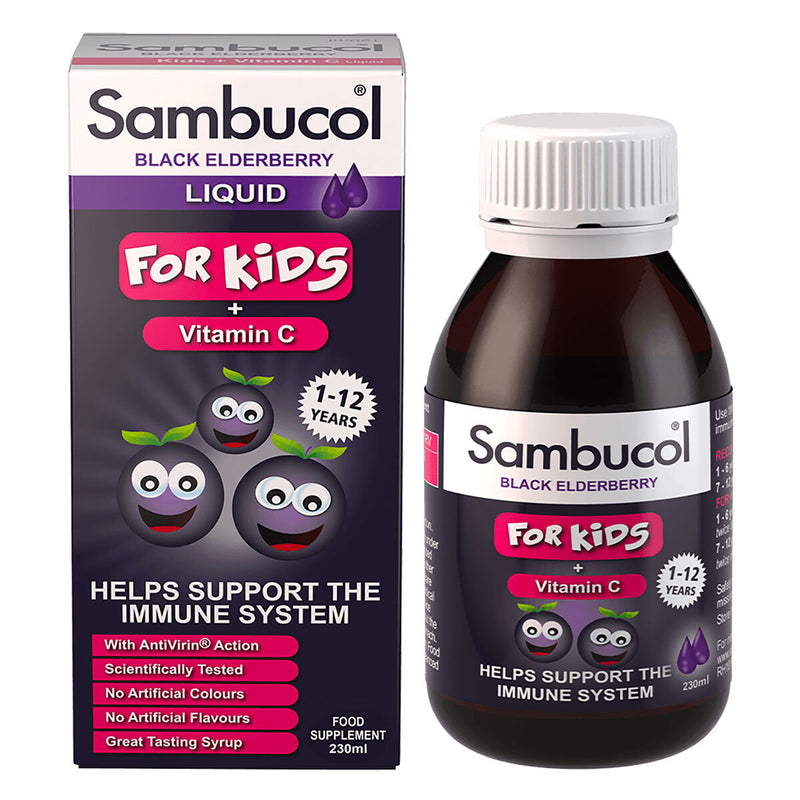 Sambucol black elderberry liquid for kids 230ml (British brand)