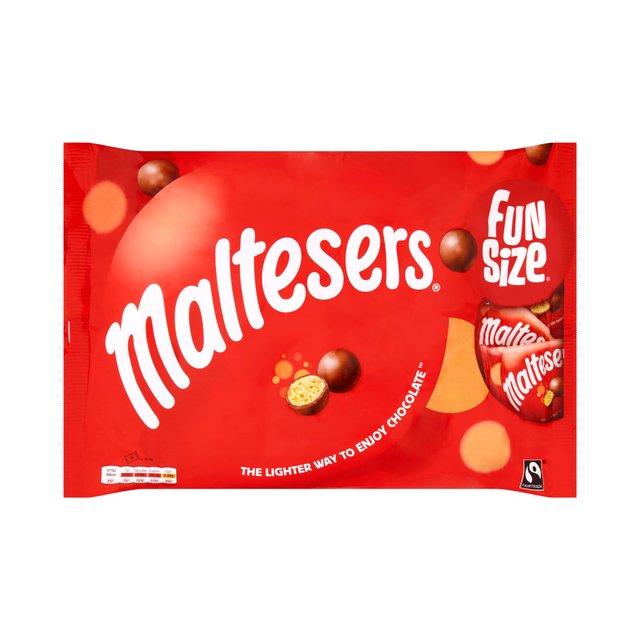 Maltesers Milk Chocolate & Honeycomb Funsize Snack Bags Fairtrade   214.5g