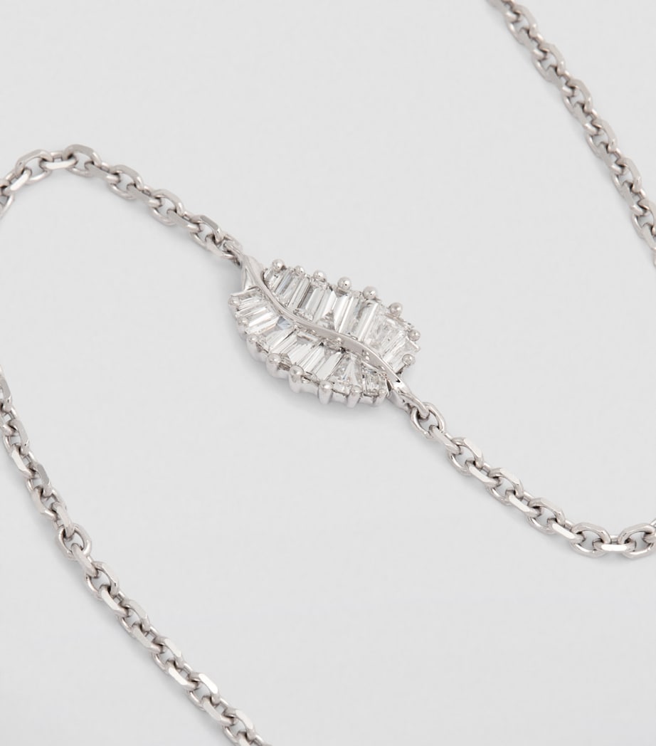 Anita Ko leaf diamond bracelet 18kt white gold - British product