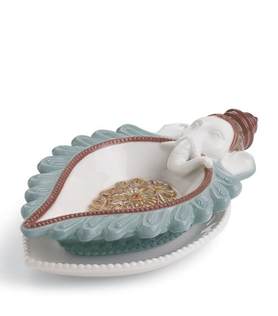 Lladró Ganesha Diya porcelain figurine H4cm - British product