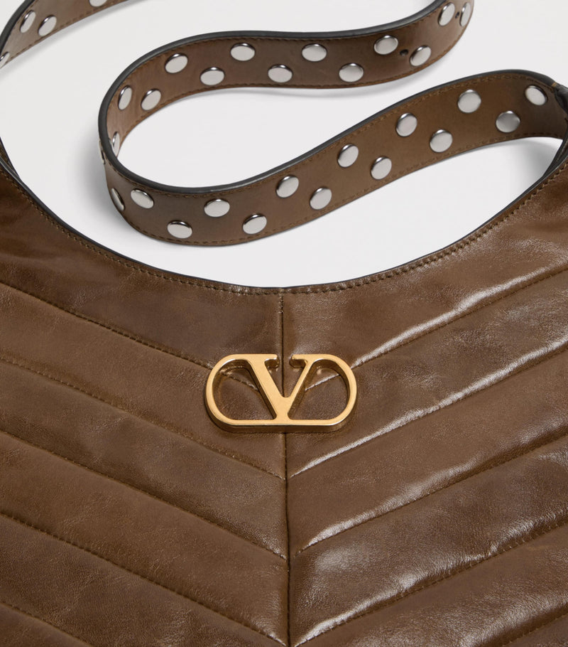 Valentino Garavani small leather Hoboho shoulder bag, imported from the UK