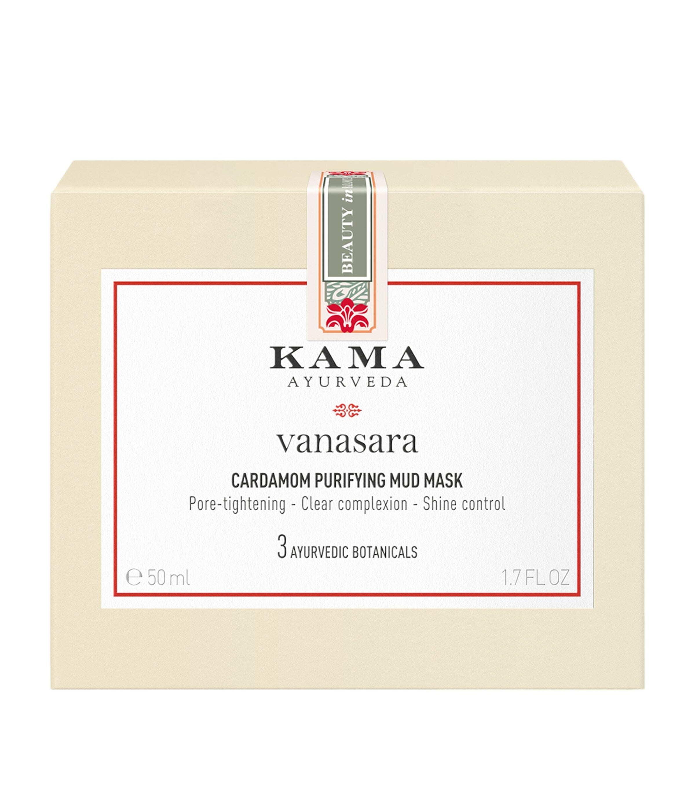 KAMA AYURVEDA Vanasara Cardamom Purifying Mud Mask 50ml, UK version