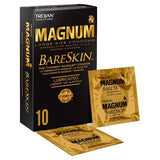 Magnum Large Size Condoms By Trojan Bareskin Condoms 10Ct GOODS Superdrug   