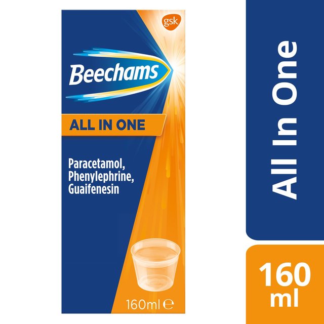 Beechams All in One Cold & Flu Liquid Medicine   160ml GOODS M&S   