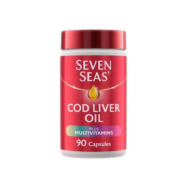 Seven Seas Cod Liver Oil Plus Multivitamins Omega-3 Fish Oil Capsules   90 per pack GOODS M&S   