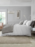 White Silver duvet cover and pillowcase set (British brand)