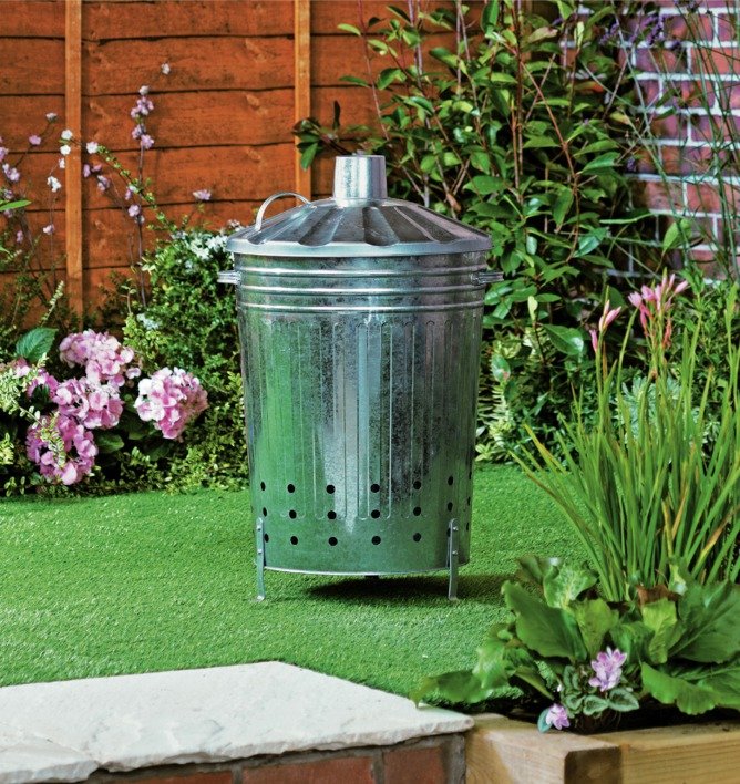 Galvanised Incinerator 90L, UK version