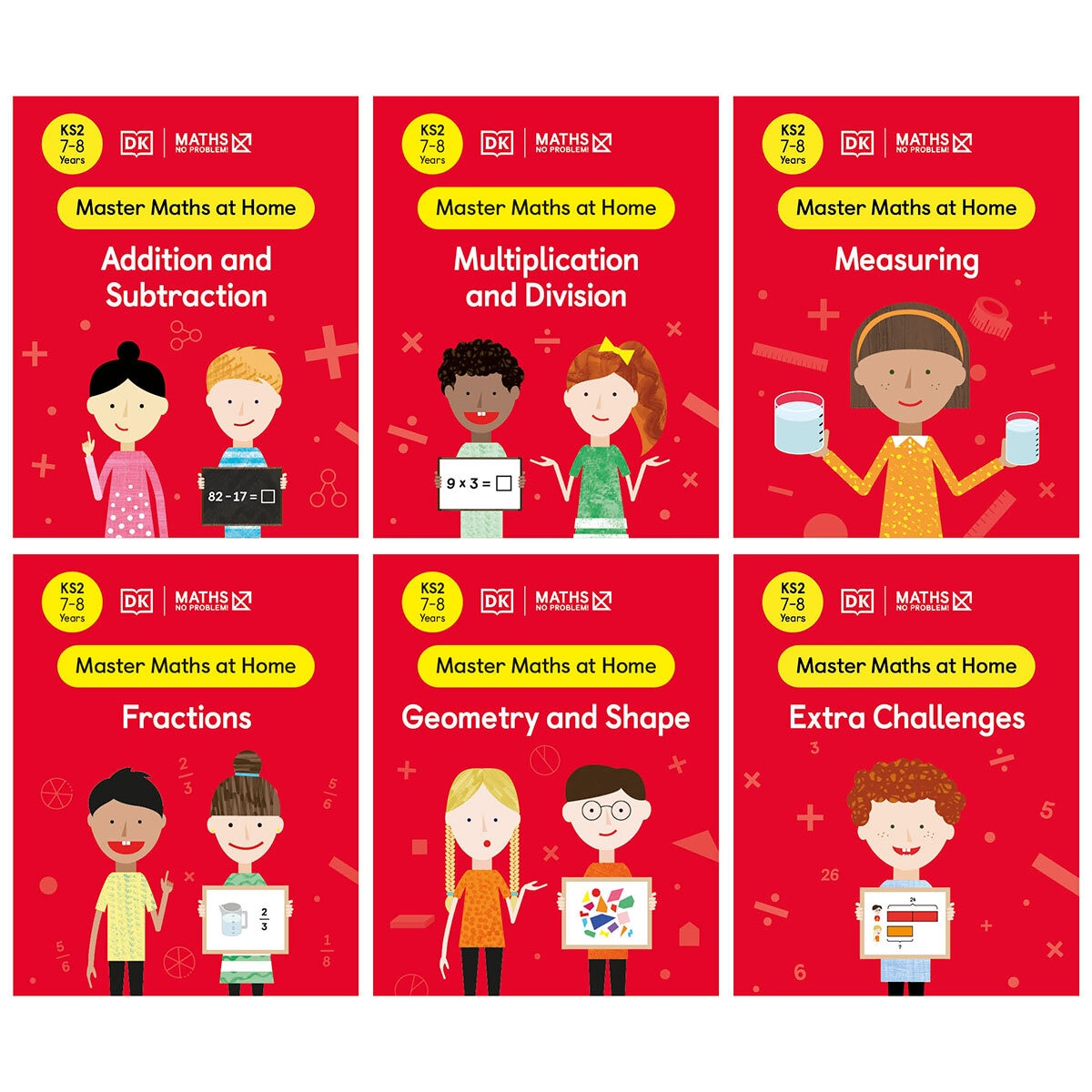 Maths No Problem educational workbooks set 6 books (British brand)
