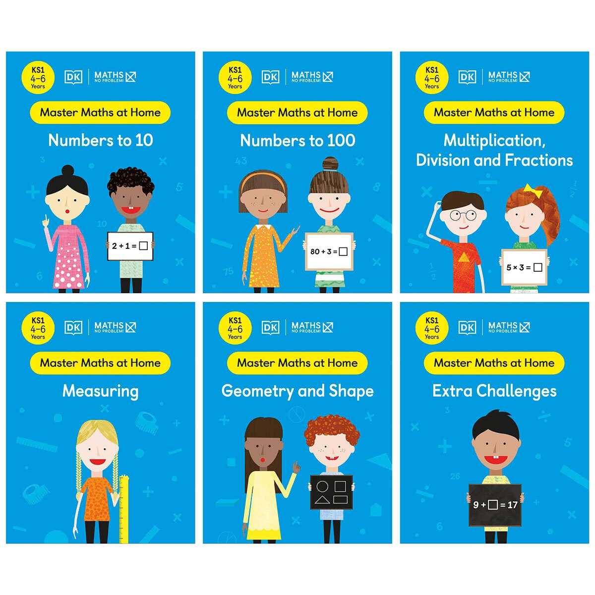 Maths No Problem educational workbooks set 6 books (British brand)