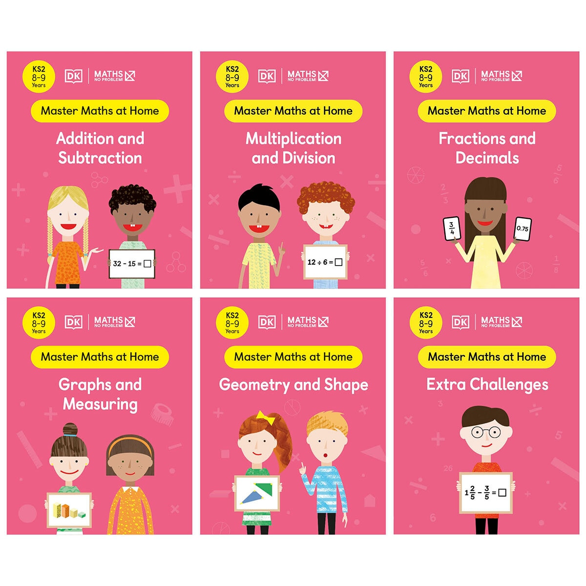 Maths No Problem educational workbooks set 6 books (British brand)