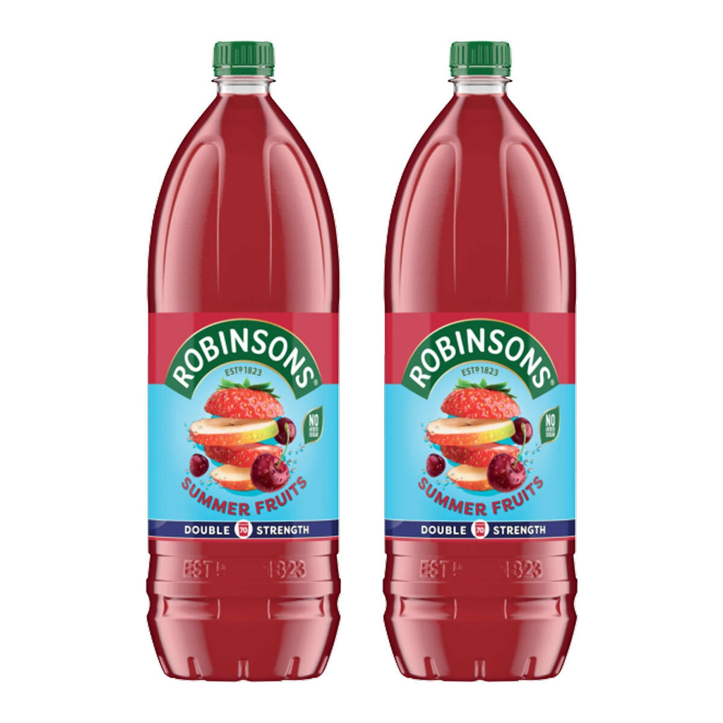 Robinsons Real Fruit Double Strength Summer Fruits, 2 x 1.75L