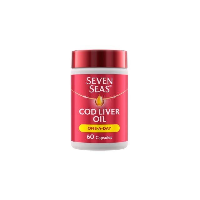 Seven Seas Cod Liver Oil One A Day Omega-3 Fish Oil & Vitamin D Caps   60 per pack GOODS M&S   