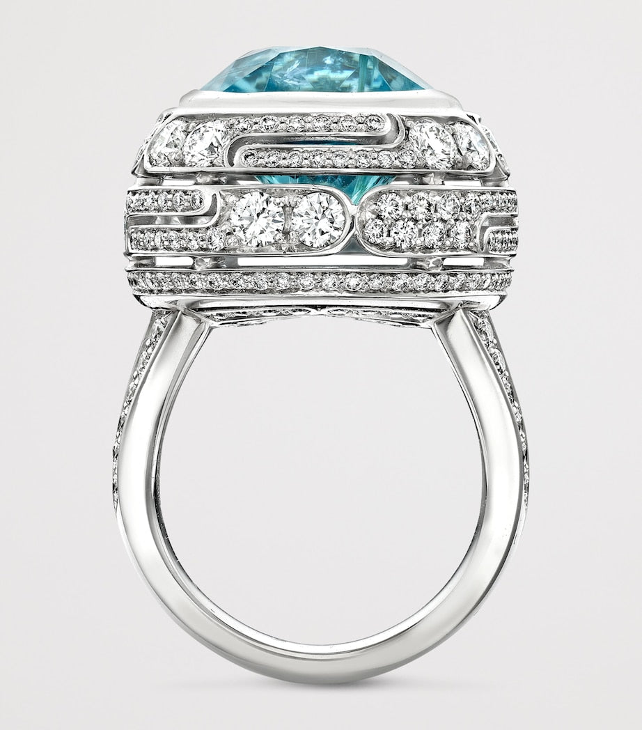 Boodles Play of Light cocktail ring with Paraiba and diamonds, UK version