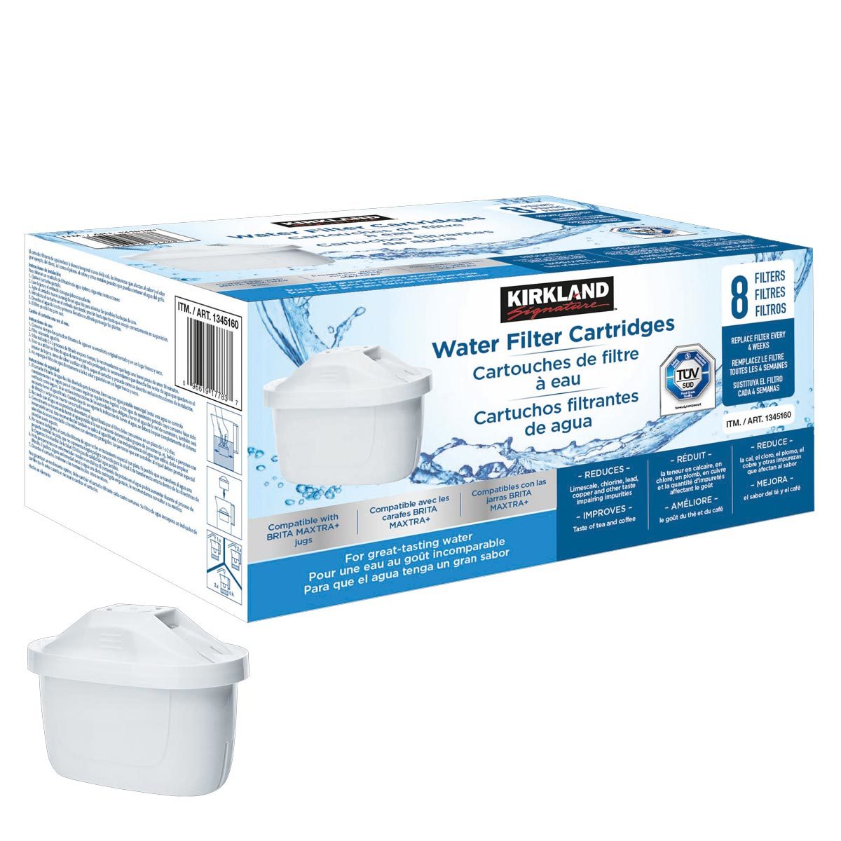 Kirkland Signature Water Filter Cartridges 8 Pack, UK version